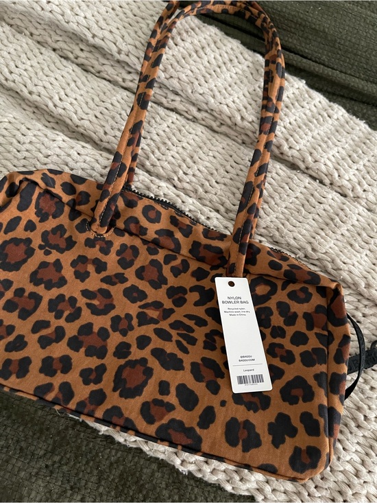 BAGGU Handbags - BAGGU Leopard Print Nylon Tote in Brown and Black